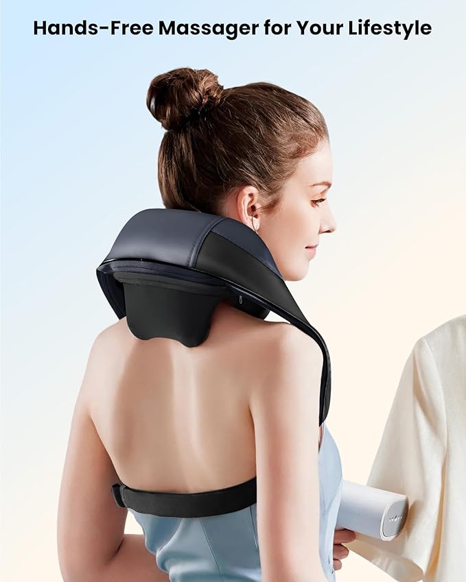 COMFIER FSA Eligible HSA Shiatsu Neck Massager with Heat Cordless Neck and Shoulder Massager for Pain Relief Deep Tissue Graphene Heating 4D Kneading Massage Pillow