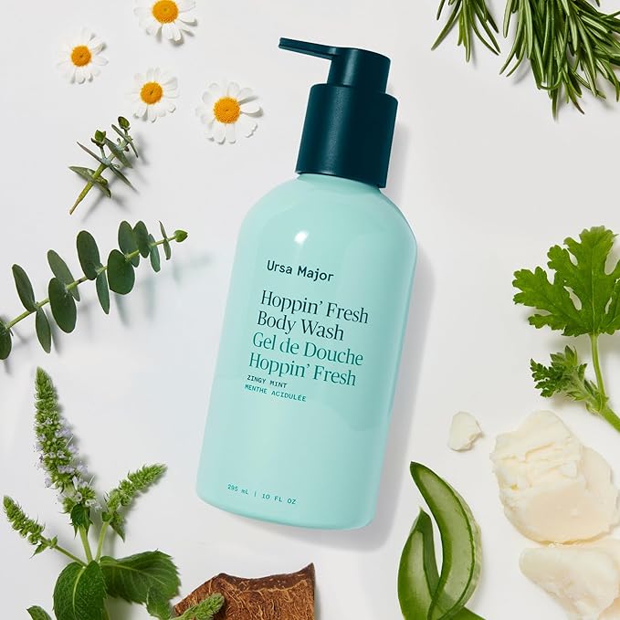 Ursa Major Hoppin’ Fresh Body Wash | Natural Body Wash to Cleanse Soothe &amp Hydrate Skin | Sulfate-free Clean Ingredients Cruelty Free &amp Non-Toxic| For Men and Women | 10 oz