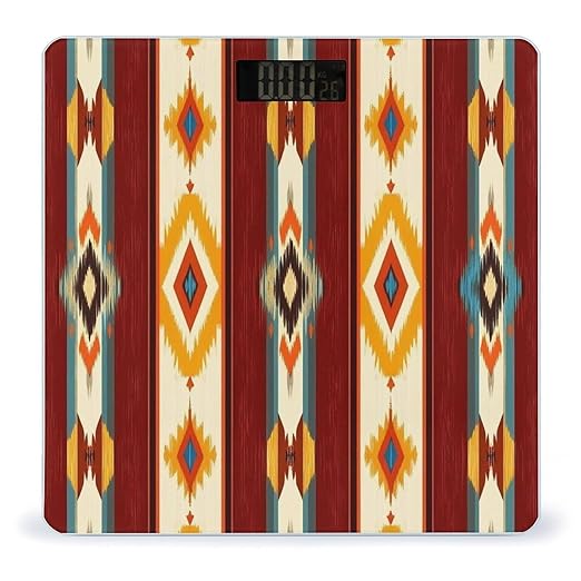 Automatic Switch Digital Bathroom Weighing Scale Smart Scale for Body Weight Indiana Western Southwest Ethnic Tribal Navajo