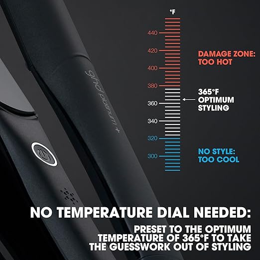 ghd Platinum+ Styler ― 1 Flat Iron Hair Straightener Professional Ceramic Hair Styling Tool for Stronger Hair More Shine &amp More Color Protection