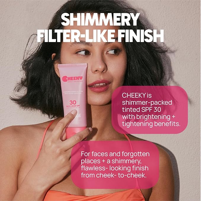 Glow SPF Duo – Dew Me Tinted Mineral SPF 30 Face Sunscreen + Cheeky Shimmer Mineral SPF 30 Body Sunscreen