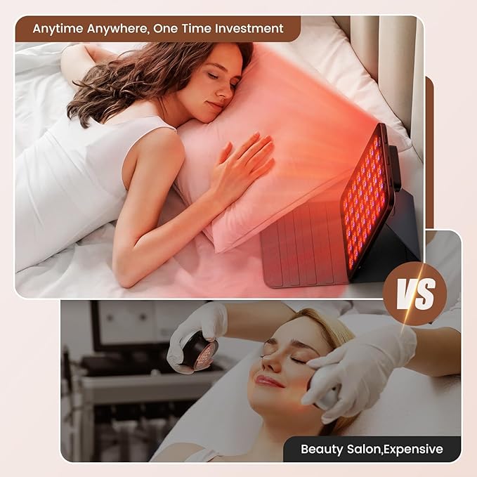 INTEO Red Light Therapy for Face and Body Portable Red Light Therapy with Protective Goggles 850nm Infrared Red Light Therapy with 6 Modes