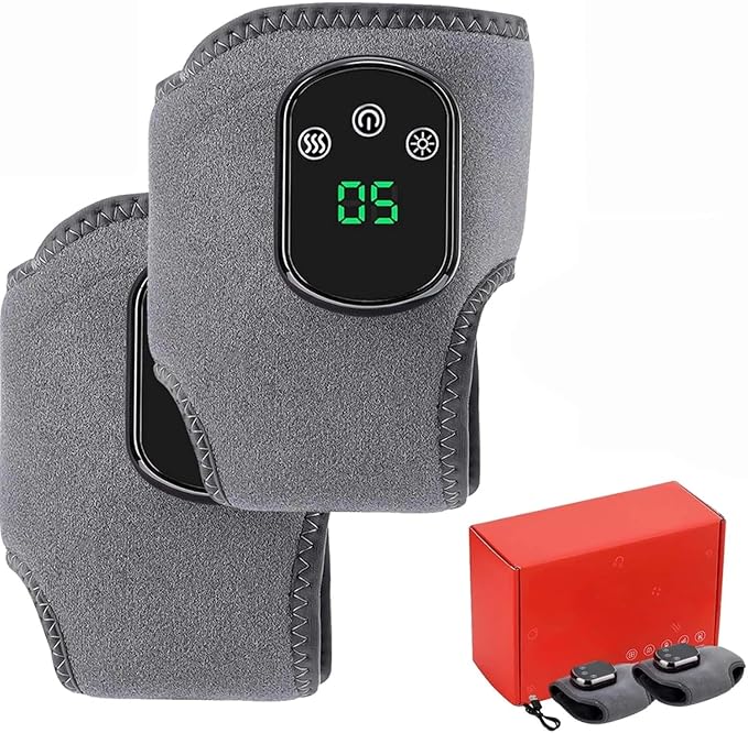 Foot Renewal Triple Massager Foot Massager - Heat Therapy Vibration 3 Intensity Modes Suitable for Heels Arches and Ankles Home/Office/Travel/Neuropathy Relief Device (Pack of 2)