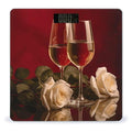 Wine and Roses Bathroom Scale for Body Weight Bathroom Weighing Scale with Backlit LCD Display Highly Accurate Measures Weight Up to 180kg
