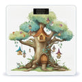 Cute Fairy Tree Digital Bathroom Scale for Body Weight with High Precision Digital Weighing Scale with BMI Clear LCD Display and Step-On Measures Weight Up to 180kg