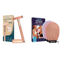Rose Gold Safety Razor Kit with Exfoliating Gloves
