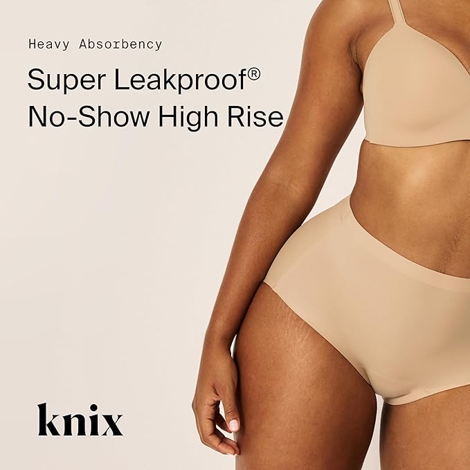 KNIX Super Leakproof High Rise Period Underwear for Women Machine Washable Reusable (1 Pack)