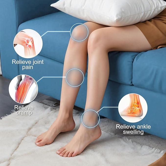 FSA EMS Foot Massager-Electronic Muscle Stimulator Relief for Neuropathy Plantar Fasciitis &amp Foot Pain- 10 Modes 20 Intensities Remote - Rechargeable Silent Operation