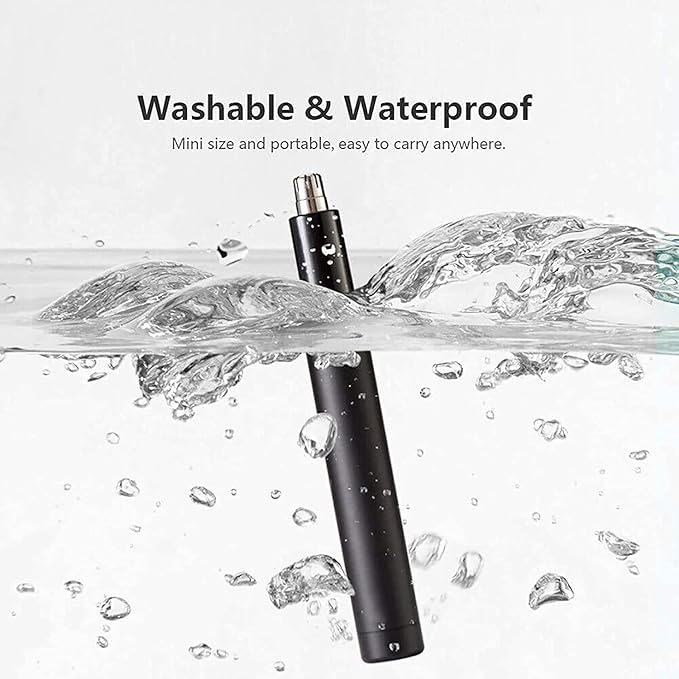 Nose Hair TrimmerProfessional Painless Eyebrow and Facial HairBattery-Operated with Stainless Steel Head Ear and Nose Hair Trimmer Clipper