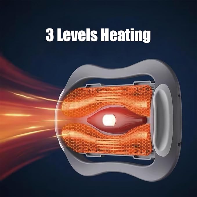 Lumbar Stretcher with Heat Massage | Adjustable Vibration Back Support | Waist Relaxation for Office &amp Home