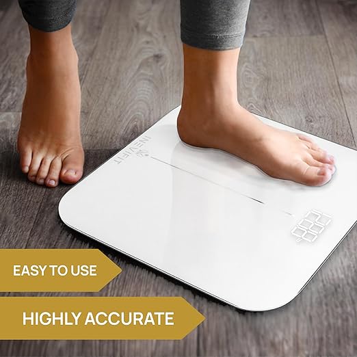 INEVIFIT Bathroom Scale Highly Accurate Digital Bathroom Body Scale Measures Weight up to 400 lbs. Includes Batteries