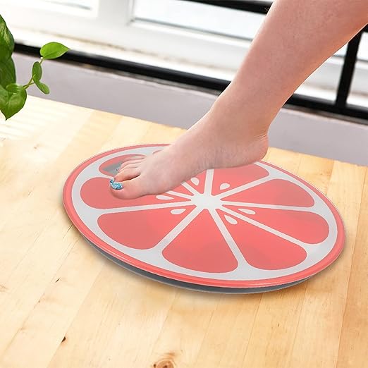 VICASKY Digital Watermelon Body Weight Scale Small Round Bathroom Scales for Home Use Portable Human Weight Managing Without Battery