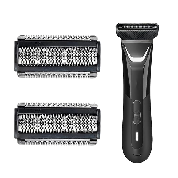 2 Pack Replacement Foil Blade Replacement Clipper Blades Groin Hair Foil Shaver Head for Close Body Hair GroomingCompatible with MANSCAPED The Lawn Mower Electric 5.0 Ultra Hair Trimmer