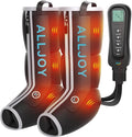ALLJOY Fathers Mothers Day Gifts Leg Massager with Heat and Compression Sequential Leg Compression Massager Boots w/ 2 Heat 4 Mode 4 Intensity Leg Massager for Circulation and Pain Relief FSA