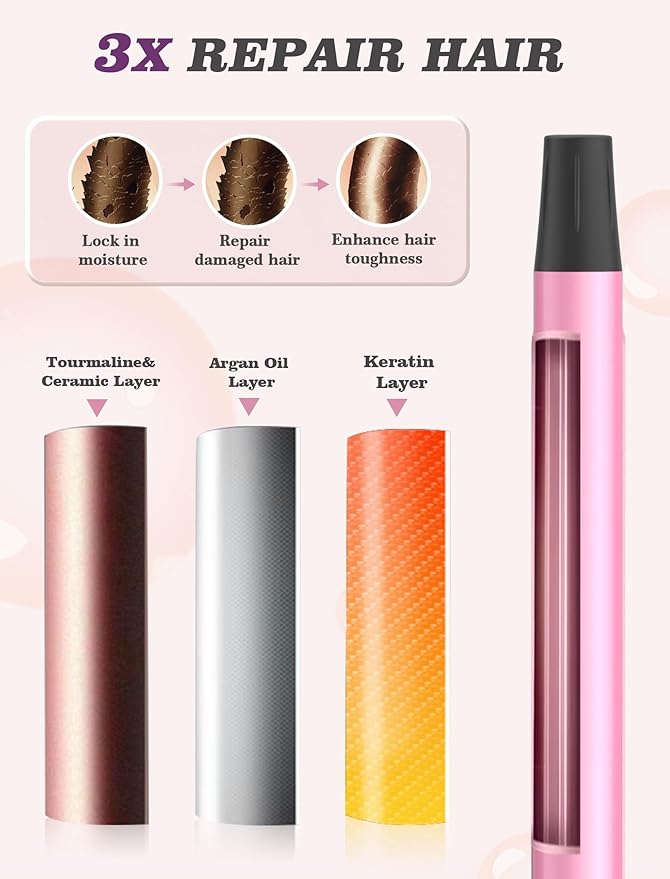 Mini Curling Iron for Travel110~240V Dual Voltage with European Plug AdapterSmall Curling Iron for Short Hair1/2 inch Ceramic Curling Irons for WomenSmall Barrel for Bouncy Curls5 Digital Temp