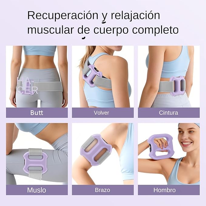 Abdominal Massager 2 in 1 Adjustable Strap and Ergonomic Grip Fascial Body Massager for Muscles | For Fitness Training Buttocks Back Thigh Arm Shoulder