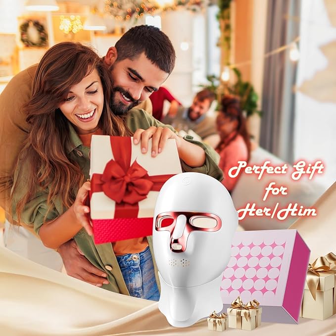 Red Light Therapy Mask for FaceCordless LED Face Mask Light TherapyUSB C RechargeableInfrared Lights Masks for Home Working Travel Yoga Sleep