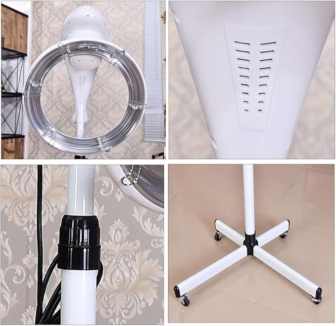 Barber Shop Cold Perm Hair Dyeing Heating Dryer Professional Hairdressing Equipment Heating Machine Vertical Styling Hood Hair Dryer with Wheels Hair Salon