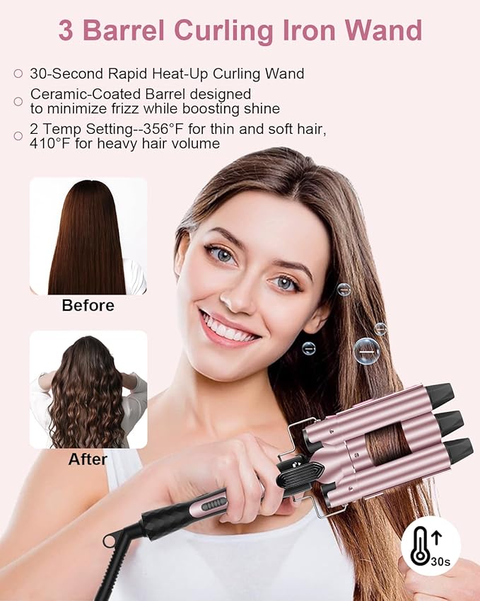Professional Hair Dryer and 6 in 1 Curling Iron