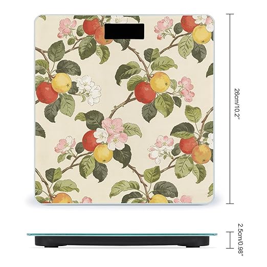 Branch Toile Smart Scale for Body Weight Digital Bathroom Scale Toughened Glass Weight Scale with Large LCD Backlight Display High Precision Scales Weighing Machine