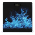 Blue Flame Scale for Body Weight Safe Rounded Corners Tempered Glass Digital Bathroom Scale LED Display 400lb Capacity Weight Scales with High Precision Sensors