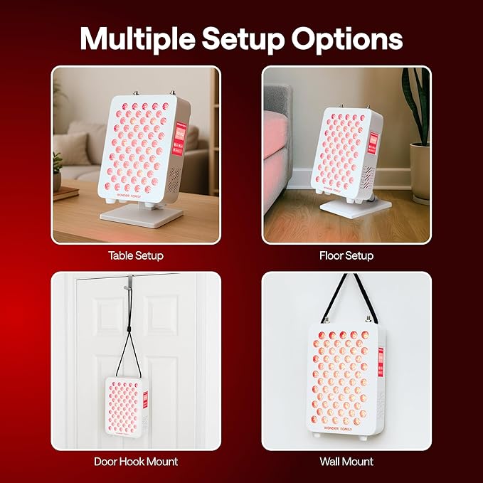 Portable Red Light Therapy Panel – Led Near Infrared &amp Red Light Therapy for Body Face Neck Back Knee Shoulders Muscles – Spa Sauna &amp Sleep Support Tool – 630 nm 660 nm 850 nm Wavele