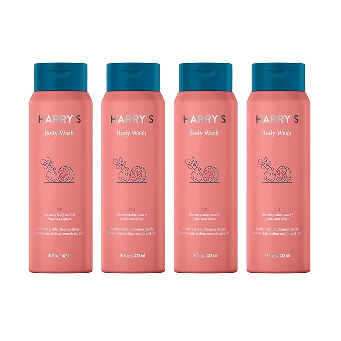 Harry's Men's Body Wash - Body Wash for Men - Fig 16 Ounce (Pack of 4) Packaging May Vary