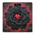 Black Mandala Heart Scale for Body Weight Sturdy Tempered Glass Weighing Scales with LCD Display Accurate Digital Bathroom Scale Convenient Body Fat Smart Scales Easy Read