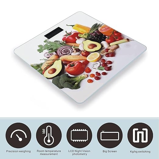 Healthy Food Bathroom ScaleHighly Accurate Digital Weighing Machine for People Bright LED Display Weight Scale for The Aldult Home Use