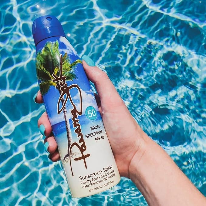 Panama Jack Continuous Spray Sunscreen - SPF 50 Broad Spectrum UVA/UVB Protection PABA Paraben Gluten &amp Cruelty Free Water Resistant (80 Minutes) 5.5 OZ (Pack of 6)