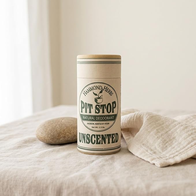 PIT STOP Deodorant - Aluminum-Free Plastic-Free All-Natural Odor Control 3 Pack (Unscented)