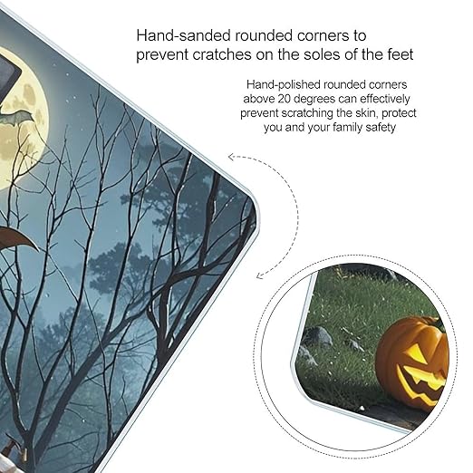 Elves and Bats Bathroom Scale for Body Weight Bathroom Weighing Scales with Back Lit LED Display Sturdy Tempered Glass Body Weight Bathroom Scale 400lb Weighing