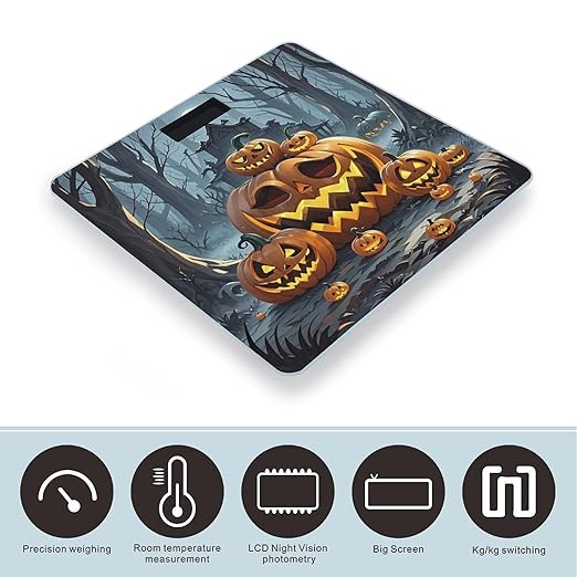 Digital Bathroom Scale for Body Weight Scale with Bright LCD Display High Accuracy Step-On Technology Auto On/Off Terrifying Atmosphere Digital Scales 400 Lbs /180kg