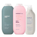 Bundle of Method Sea + Surf Body Wash 18 oz (Pack of 1) + Method Pure Peace Body Wash 18 oz (Pack of 1) + Method Simply Nourish Body Lotion 14 oz (Pack of 1)