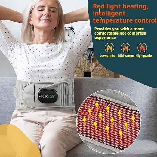 Escovia Back Belt Escovia 3 in 1 Sciatica Belt Rechargeable Lumbar Support Brace for Lower Back Pain Relief Portable Wireless Massager for Men &amp Women Massage Relaxation