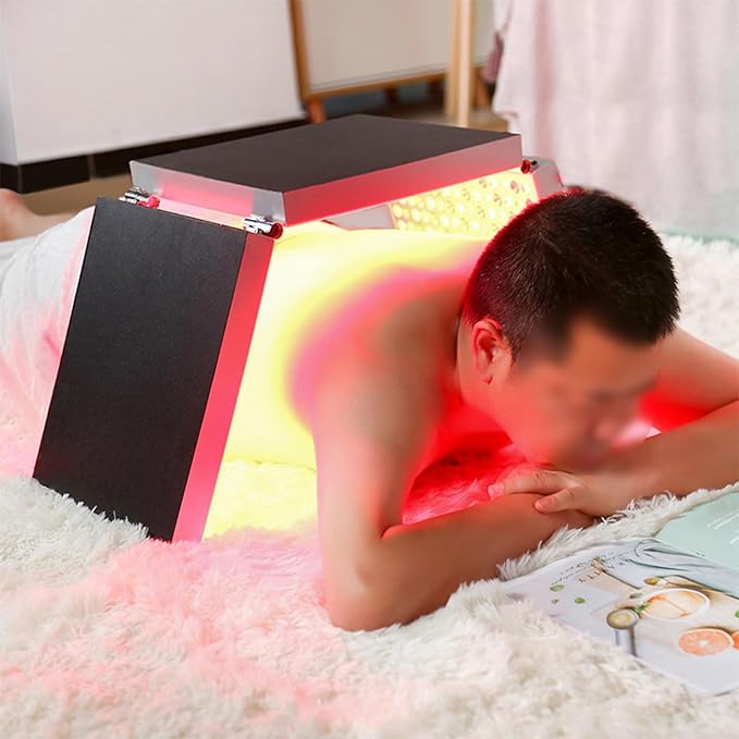 Red Light Folding Combination of Deep Red 660nm and Near Infrared 850nm LEDs with Timer for Body and Beauty for Use in The Home or Beauty Salon