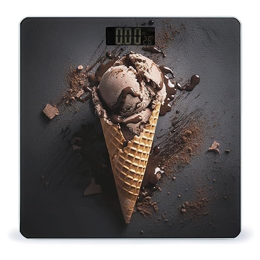 Waffle Cone Ice Cream Smart Scale for Body Weight Accurate Bathroom Scale with LED Display Digital Weight Scales Weighing Machine High Precision Scales for Bath Home