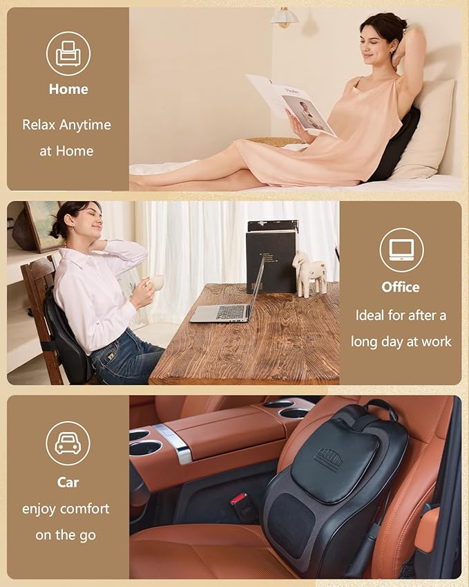 Up &amp Down Shiatsu Back Massager with Heat &amp Cordless Heating Pad Set