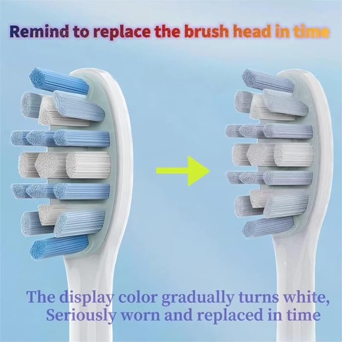 Electric Toothbrush Replacement Brush Heads - Compatible for Panasonic EW-DC01 EW-DC02 EW-DC12 EW-DC20 PDP51(8 White Toothbrush Heads)