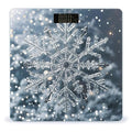 Transparent Snowflake Scale for Body Weight Highly Accurate Digital Bathroom Body Scale Digital Bathroom Scales for People Anti-Slip Large LCD Display Smart Scales