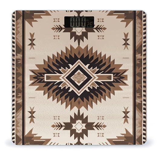 Digital Bathroom Scale for Body Weight Scale with Bright LCD Display High Accuracy Step-On Technology Auto On/Off Native American Digital Scales 400 Lbs /180kg