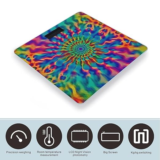 Color Tie-dye Scale for Body Weight Smart Scales Digital Bathroom Scale High Precision Weighing Scales with Large Display Weighing Machine for People