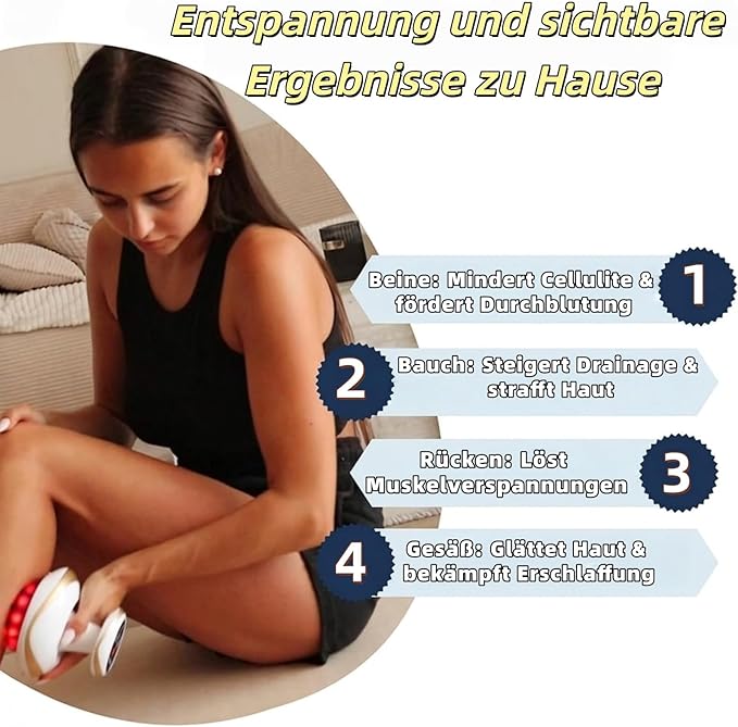 Yanzhenglip Massage 4-in-1 Massager Against Cellulite - Vacuum &amp Gua Sha Electric Firmer Skin &amp Better Circulation Deep Massage with Heat for Full Body Use at Home (A-1Set)