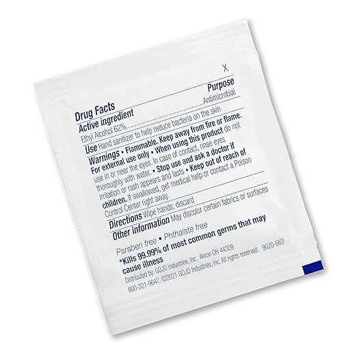 PURELL Hand Sanitizing Wipes Alcohol Formula Fragrance Free 1000 Individually Wrapped Packets - 9021-1M