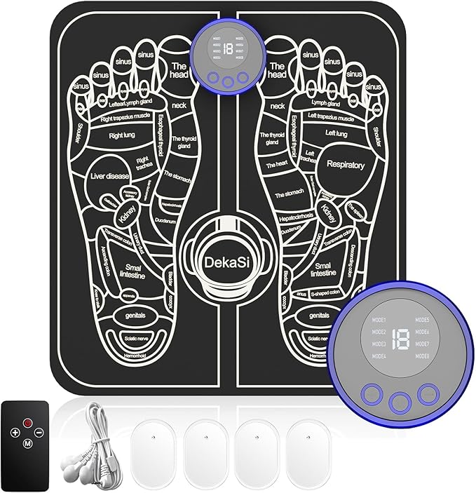 Health Expert Electronic Stimulator and Powered Muscle Stimulation for Pain Relief EMS Foot Massager-2