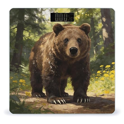 Bear Smart Scale for Body Weight Digital Bathroom Scale Toughened Glass Weight Scale with Large LCD Backlight Display High Precision Scales Weighing Machine