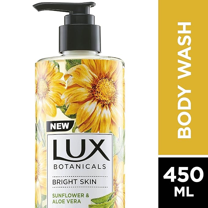 LUX Botanicals Bright Skin Shower Gel Natural Extracts No Paraben- 450 ml/15.2 Fl.Oz