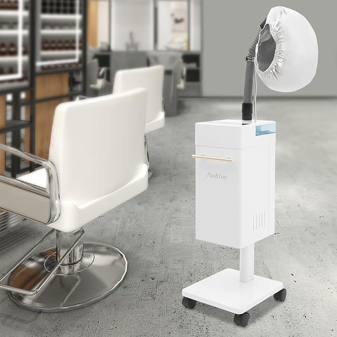 650W Professional Hair Steamer Multifunctional Nano Steamer for Hair Stand up Hair Steamer for Deep Conditioning 110V (White)