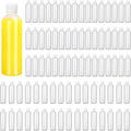 80 Pack 4 oz Plastic Bottles with White Top Caps Clear Empty Bottles Cosmetic Containers for Lotion and Shampoo Travel-Friendly Bottles BPA-Free for Liquids and Personal Care