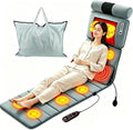 TeqHome Full Body Massage Mat with Heat Massager Pad with 10 Motors 9 Modes &amp 3 Timers Neck/Back Relief Anti-Slip for Bed/Sofa Gift for Men Women